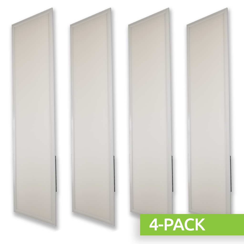 40 Watt 1×4 Panel LED Light [4-PACK] – Bronze Series – 4,400 Lumens, 4000K (Cool White), 120-277 Volt