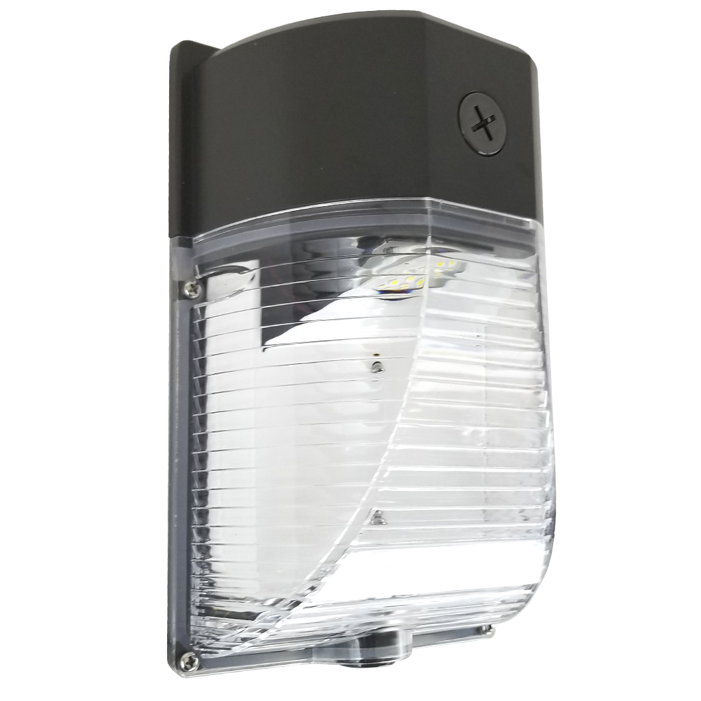 13 Watt Mini LED Wall Pack W/Photocell | Silver Series | 1,500 Lumens, 3000k (Natural Warm), 120-277 Volt