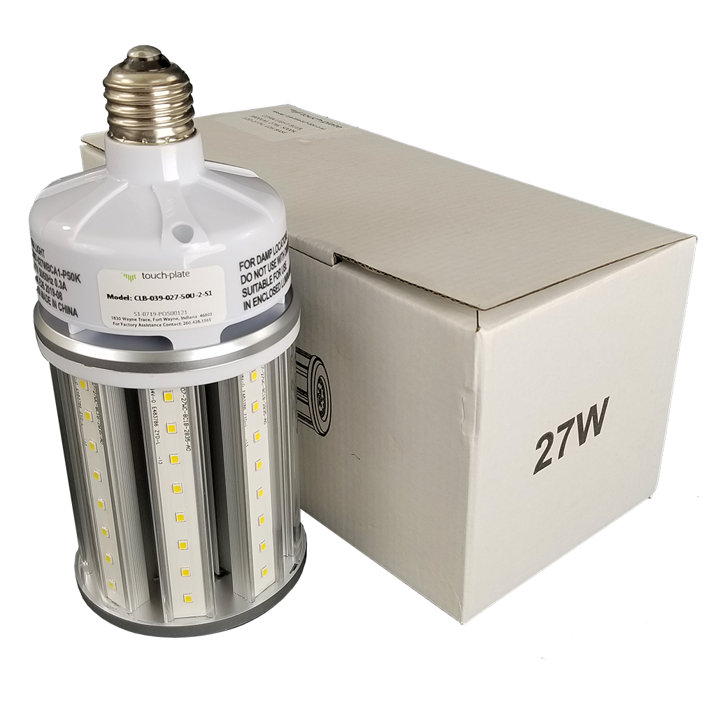 27 Watt LED Corn Bulb | Gold Series | 3,900 Lumens, 5000k (Daylight), 120-277 Volts, Base E26