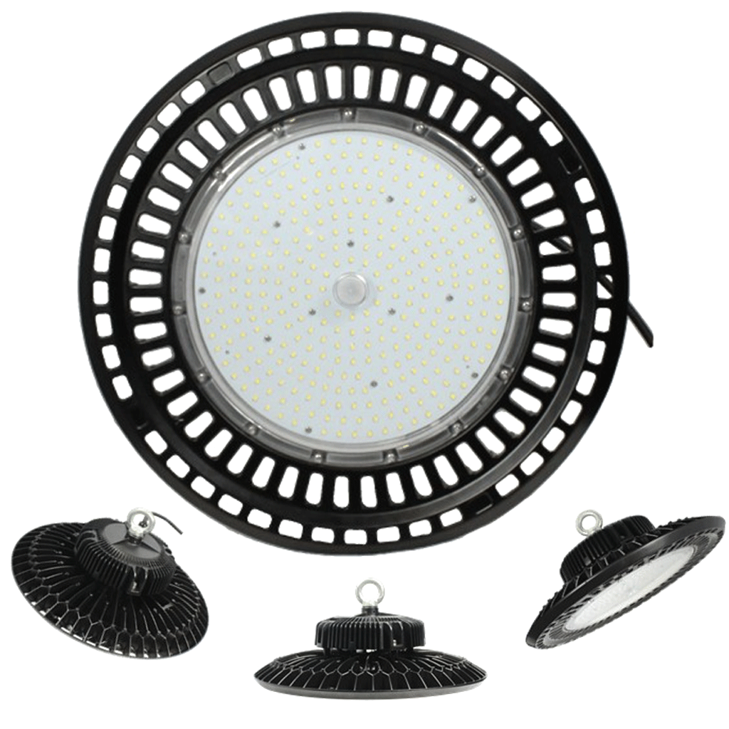 150 Watt Industrial UFO LED High Bay Silver Series 19 500 Lumens 5000k Daylight 200 480 Volts Touch Plate LED