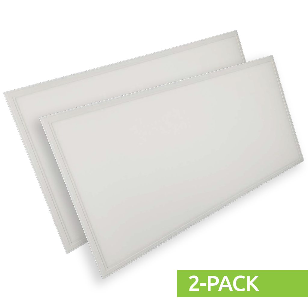 52 Watt 2×4 Back-Lite Panel LED Light [2-PACK] – Silver Series – 6,500 Lumen, 4000k (Cool White), 120-277 Volt