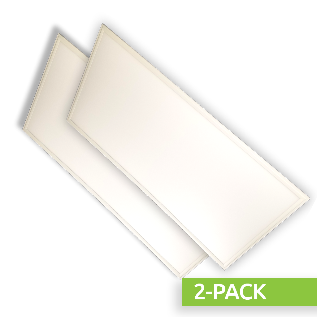 72 Watt 2×4 Panel LED Lights [2-PACK] – Silver Series – 7,200 Lumens, 4000K (Cool White), 120-277 Volts